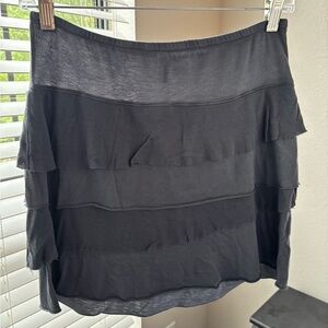 Splendid dark grey Tiered Ruffle Mini Skirt